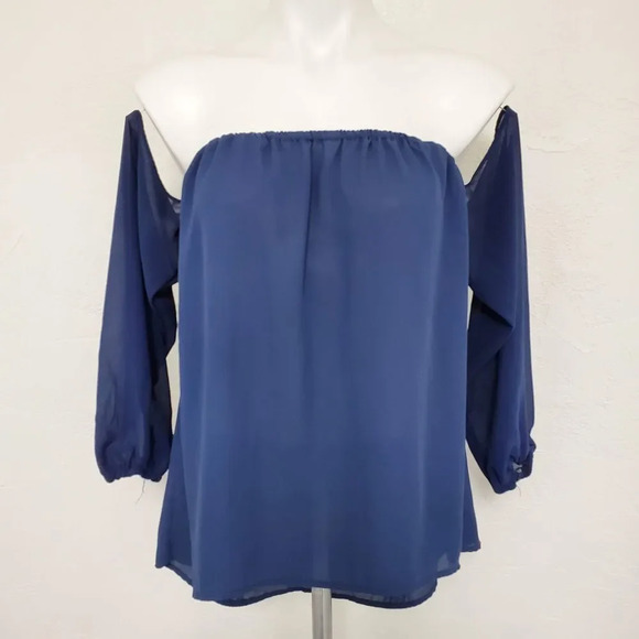 SOULMATES | Cold Off Shoulder Blue Strapless - Picture 2 of 7